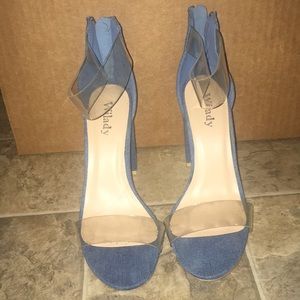 Clear Strap Denim Shoes